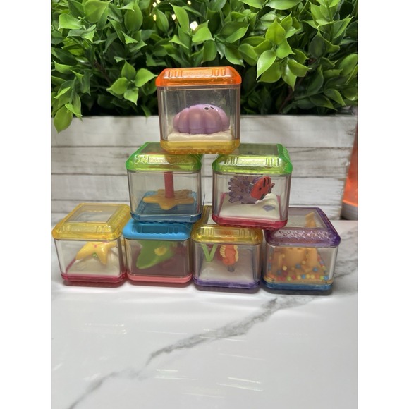 Fisher-Price Other - Lot of 10 Fisher Price Peek A Boo Blocks Sensory Puzzle Interactive Stacking Toy